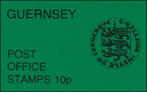 Guernsey Markenheftchen-Verkaufspackung VP 2b Wappen 1979, Rand rechts **