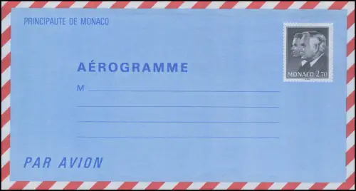 Monaco Luftpostfaltbrief 6 Brustbilder 2,70 Franc 1981, postfrisch ** / MNH
