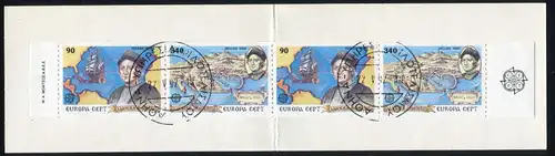 Grèce Carnets de marques 15 Europe 1992, cachet du premier jour ATHEN 22.5.92