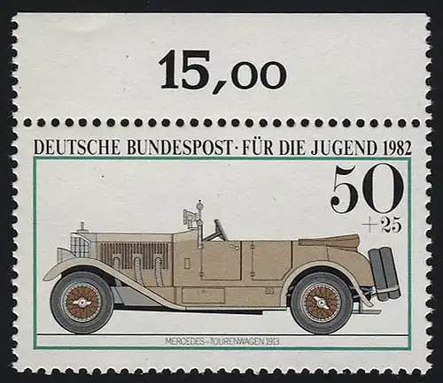 1124 Jugend Kraftfahrzeuge 50+25 Pf ** Oberrand