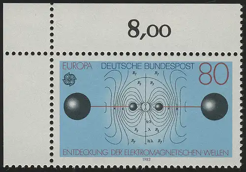1176 Europa menschlicher Geist 80 Pf ** Ecke o.l.