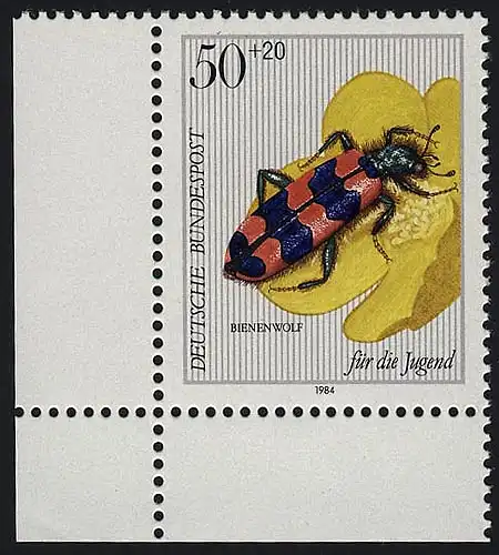 1202 Jugend Bienenwolf 50+20 Pf ** Ecke u.l.