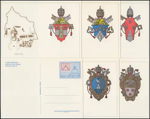 Carte postale 19/01-06 Petersdoppel et timbre 1979, ensemble de 6 cartes, **