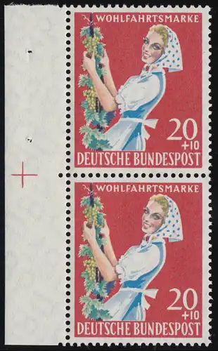 299 Agriculture 20+10 Pf ** Passer-croix, paire gauche 1 trou de décantation