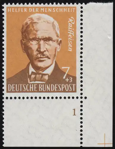 297 Landwirtschaft 7+3 Pf Raiffeisen ** FN1 Zähnung 1-dg +