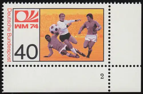 812 Fußballweltmeisterschaft 40 Pf ** FN2