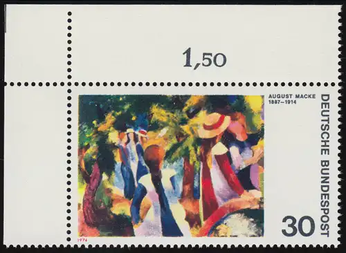 816 Expressionnisme 30 Pf Macke ** Coin o.l.