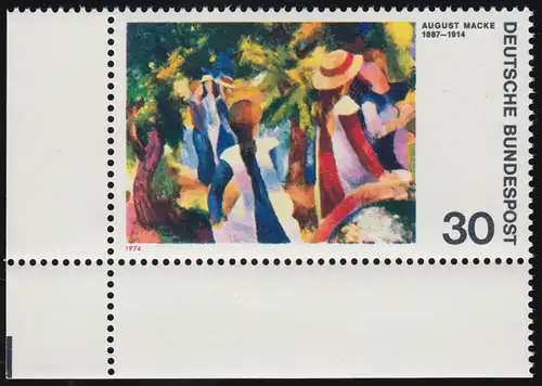 816 Expressionnisme 30 Pf Macke ** Coin et l.