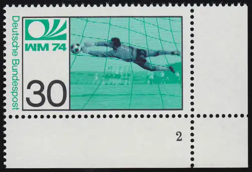 811 Fußballweltmeisterschaft 30 Pf ** FN2