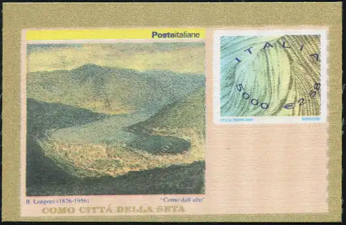 Italie Enveloppe complète U 2 Industrie de la soie à Côme, non utilisée ** / MNH