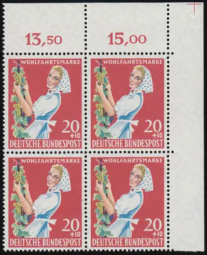 299 Agriculture 20+10 Pf Vigneron ** Eck-Vbl o.r. Condition 1-dg +