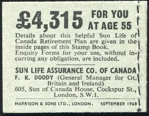 Livret de la Grande-Bretagne 27 Reine Elisabeth II - SEPT 1968, **