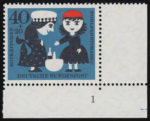 343 Wohlfahrt Grimm 40+20 Pf Rotkäppchen ** FN1 +