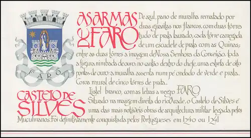 Livret de la marque Portugal 1709 BuS Kastel Silves, frais de port **/ MNH