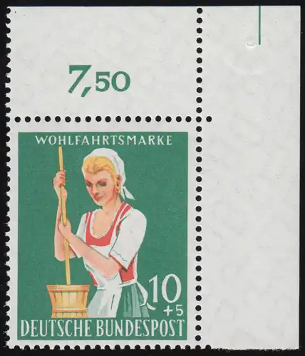 298 Agriculture 10+5 Pf Senneur ** Coin o.r. de comptabilisation 1-dg +