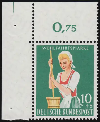 298 Landwirtschaft 10+5 Pf Sennerin ** Ecke o.l. Zähnung 1-dg +