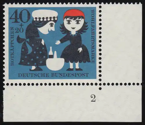 343 Wohn Grimm 40+20 Pf Capoulet rouge ** FN2 Concilier dg-1