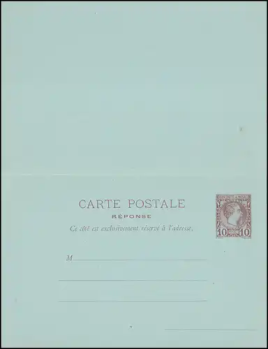 Monaco Carte postale 5 Prince Charles Double carte 10/10 C. inutilisé, petits défauts