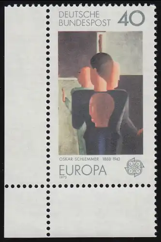 840 Europa 40 Pf Gemälde ** Ecke u.l.