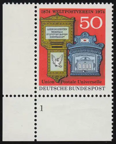 825 Weltpostverein ** FN1