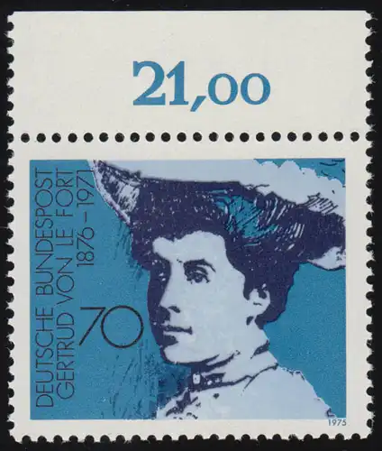 829 Deutsche Frauen 70 Pf von Le Fort ** Oberrand