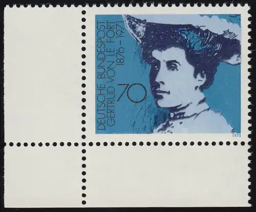 829 Deutsche Frauen 70 Pf von Le Fort ** Ecke u.l.