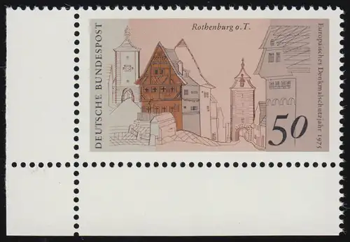 861 Europa 50 Pf Rothenburg/Tauber ** Ecke u.l.