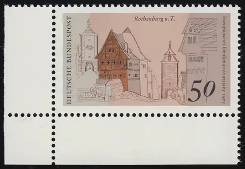 861 Europe 50 Pf Rothenburg/Tauber ** Coin et l.
