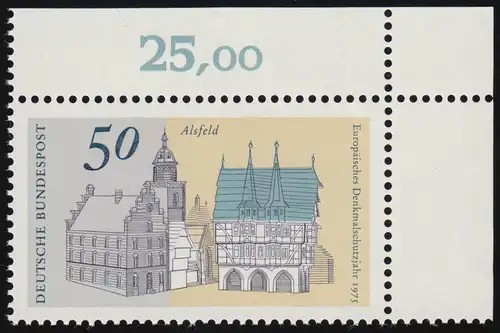 860 Europa 50 Pf Alsfeld ** Ecke o.r.
