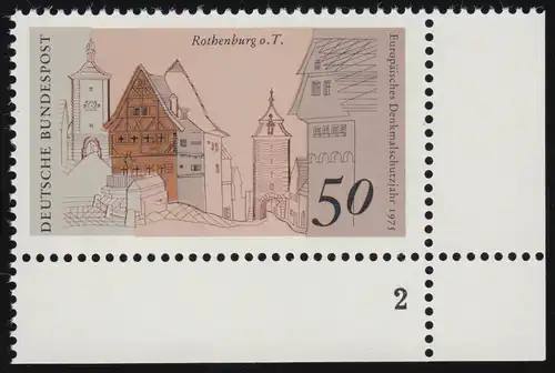 861 Europa 50 Pf Rothenburg/Tauber ** FN2