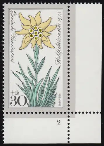 867 fleurs 30+15 Pf Edelweiss ** FN2