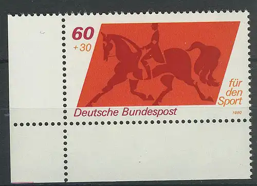 1047 Sporthilfe 60+30 Pf Dressurreiten** Ecke u.l.