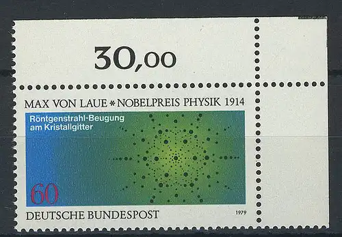 1021 Nobelpreisträger Physik von Laue  ** Ecke o.r.