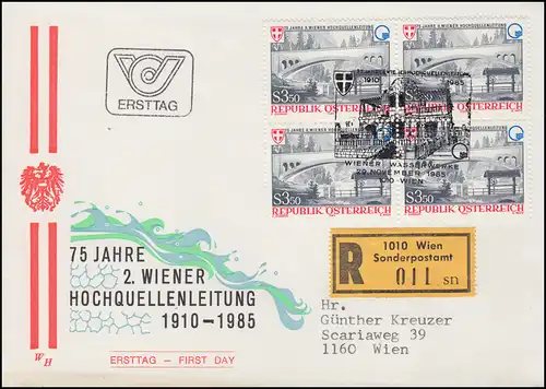 Autriche 75 ans Vienne Hochführenleit Bijoux-R-FDC 1985 Spécial R-Zetztel