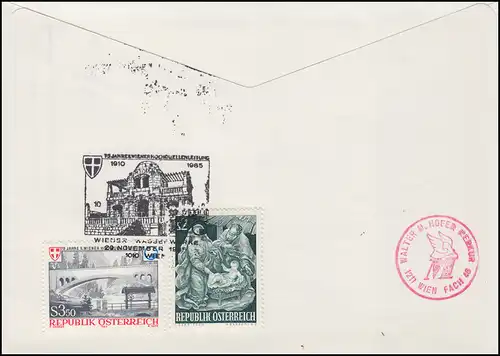 Autriche 75 ans Vienne Hochführenleit Bijoux-R-FDC 1985 Spécial R-Zetztel