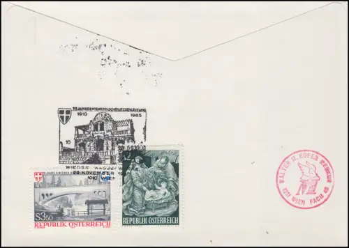 Autriche 75 ans Vienne Hochführenleit Bijoux-R-FDC 1985 Spécial R-Zetztel
