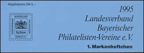 1. Markenheftchen Landesverband Bayerischer Philatelisten-Vereine e.V. 1995 **