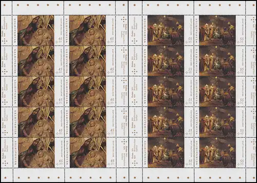 2829-2830 Noël 2010, jeu de dix ** frais de port