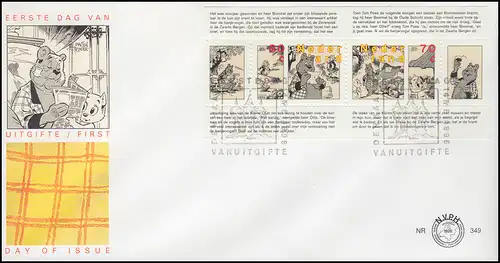 Niederlande Block Comics Cartoons: Herr Olivier B. Bommel auf Schmuck-FDC 1996
