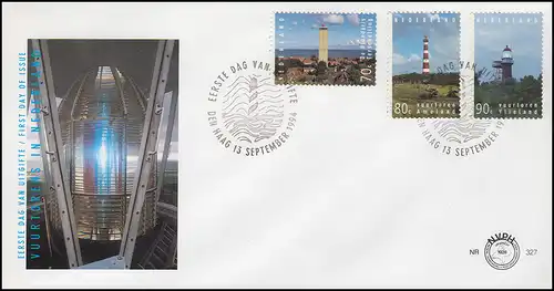 Pays-Bas phares: Terscheling Ameland Clieland sur Bijoux-FDC 1994