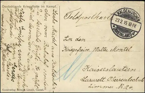 Navire de ligne Kaiser Wilhelm II, Kaldenkirchen 23.2.15