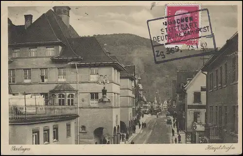 MUNICH - STUTTGART DE BAHNPOST Zg 369 - 23.1.32 SUR AK GÉISLINGEN 23.3.32