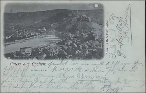 Carte de vue de la page de Cochem 12.4.1899
