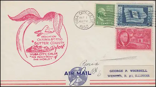 Erinnerungsflug Dedication Sutter Country Airport YUBA CITY 1.10.1950 nach Lacon