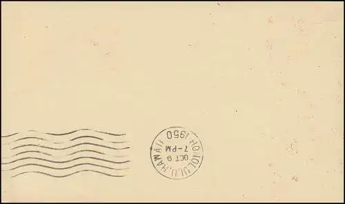 Premier vol FIRST FLIGHT F.A.M. 30 depuis Los Angeles 9.10.1950 jusqu'à Honolulu 9.10