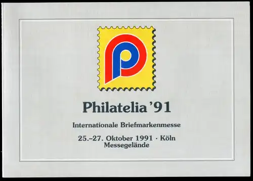 APHV-Folder Philatelia 1991 mit PSo 25 ESSt Köln und passende Telefonkarte K 605