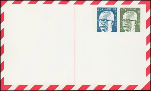 PP 58 Heinemann 50 et 30 pfennig Bordure de losange, non utilisée **