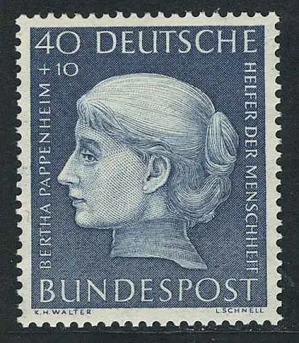 203 Bertha Pappenheim 40+10 Pf postfrisch **