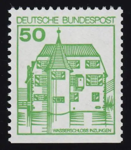1038DII v Burgen und Schlösser 50 Pf Inzlingen, LETTERSET weiße Gumm. **