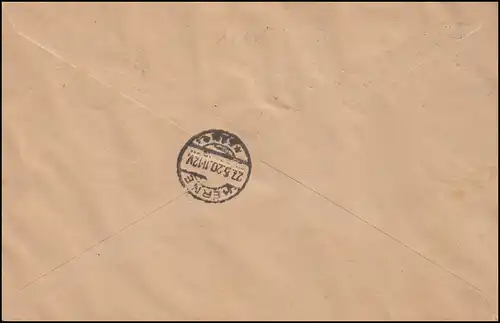 Saargebiet: R-Brief 8 verschiedene Aufdruckmarken Germania ST. WENDEL 26.5.1920